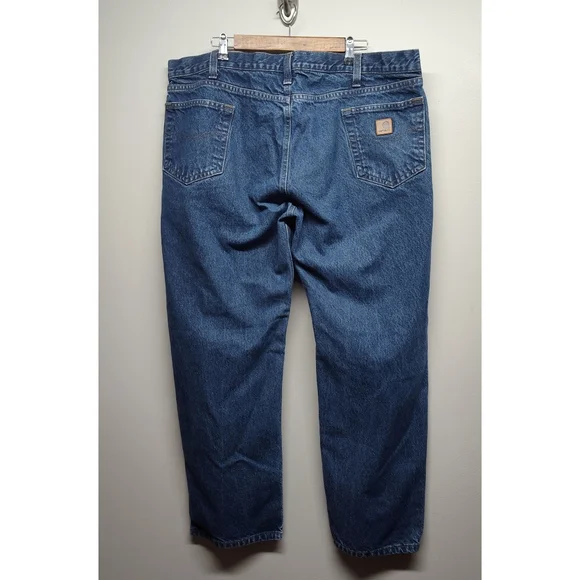 Carhartt Traditional Fit Jeans Men Size 44X30 Blue Denim 100% Cotton Workwear